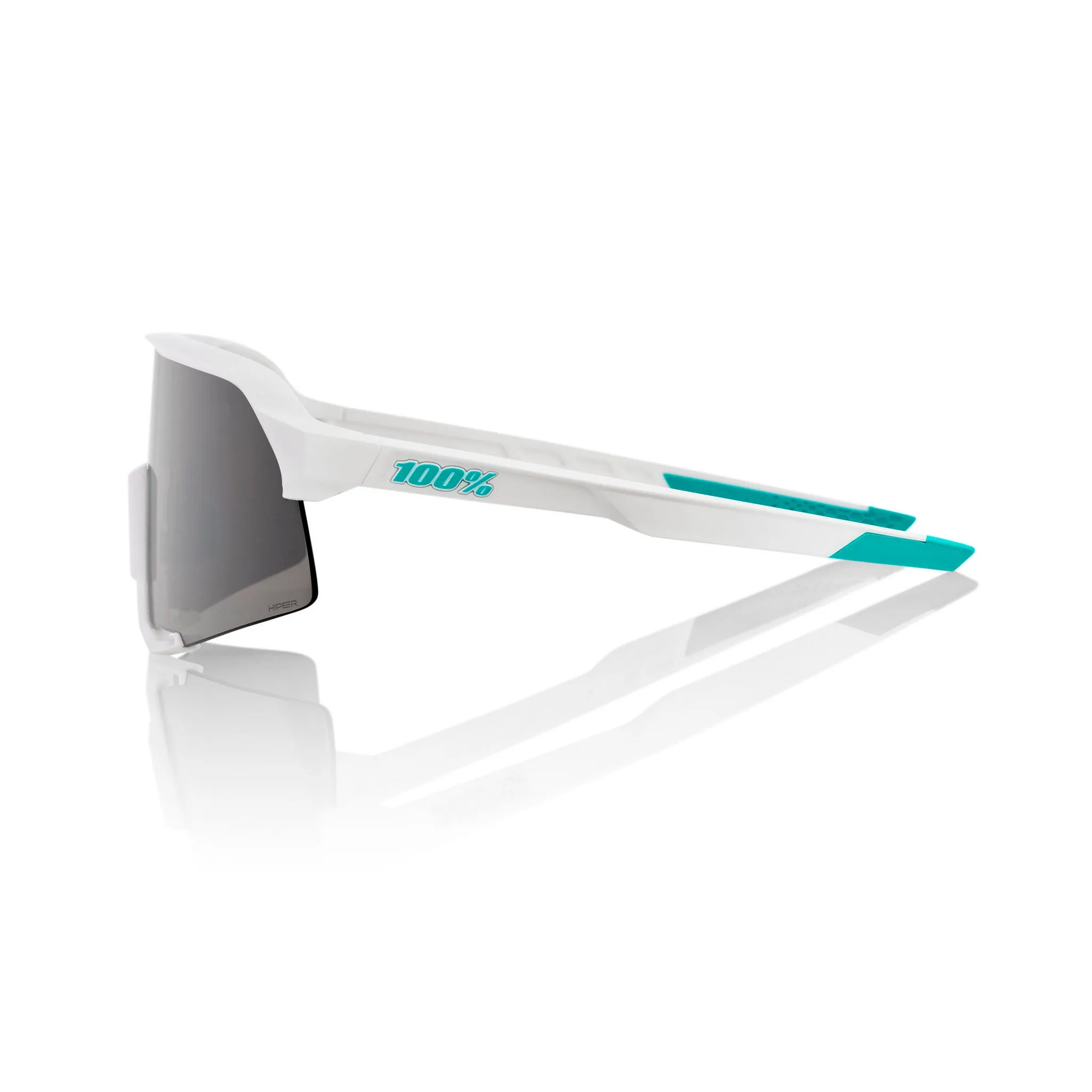 100% Sunglasses S3 BORA-Hansgrohe Team White with HiPER Silver Lens