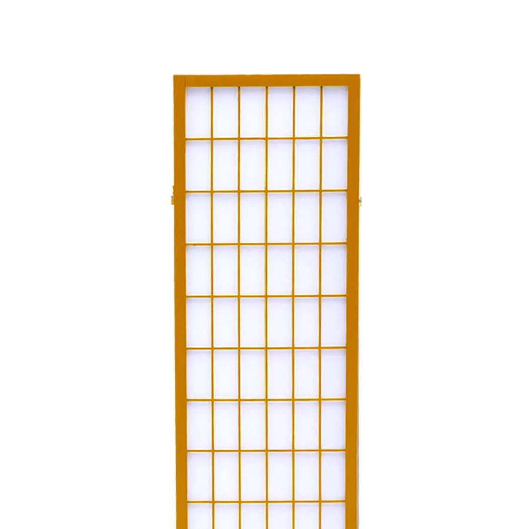 6 Panel Free Standing Foldable  Room Divider Privacy Screen Wood Frame