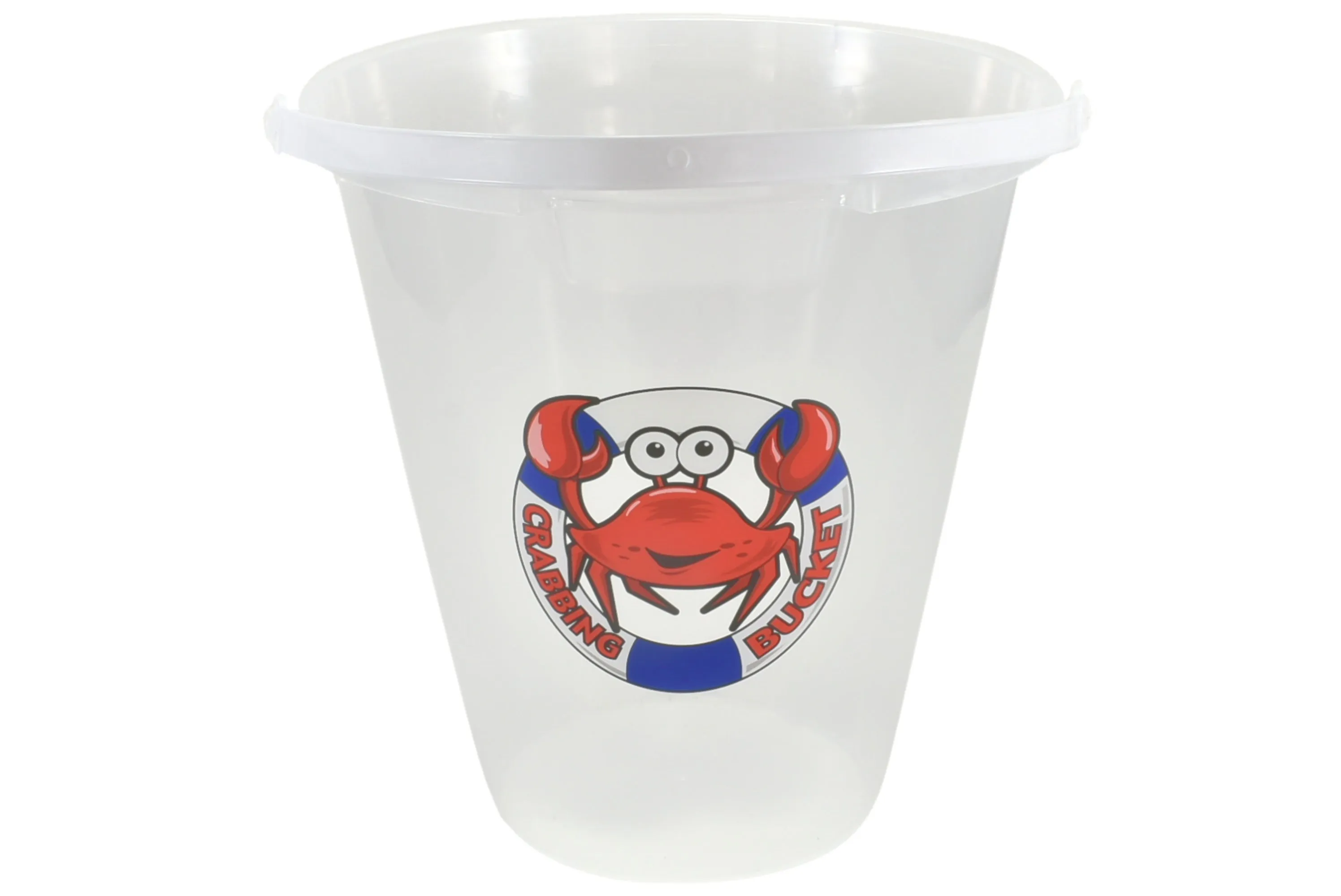 9" Transparent Crab Bucket With Print