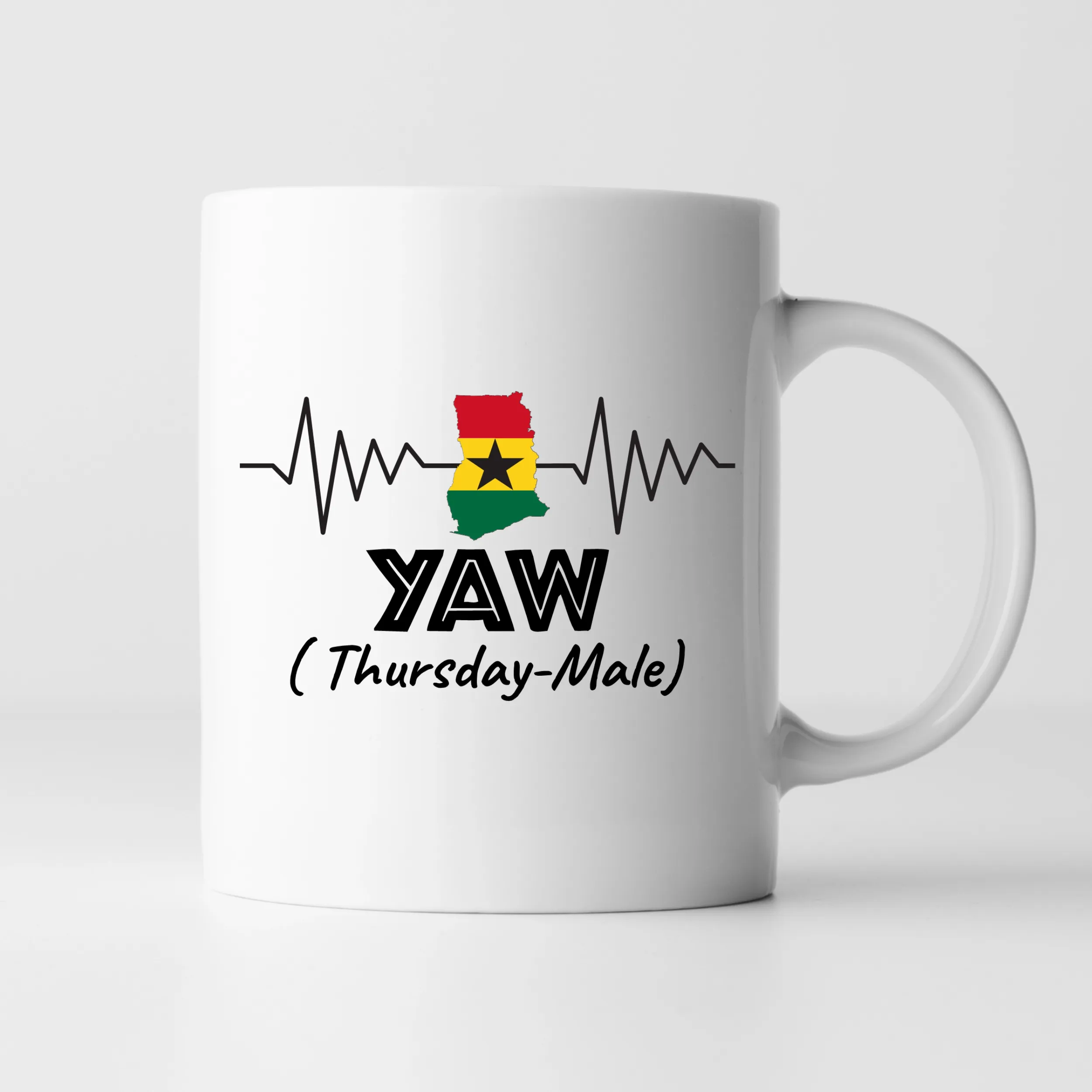 African Mugs -11oz Coffee Mug | Gifts | SEC Apparel | Ghana Name - Yaw