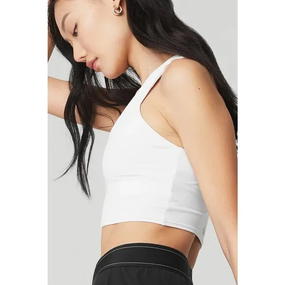 ALO Airbrush Real Bra Tank NWT White Retail $78 XS