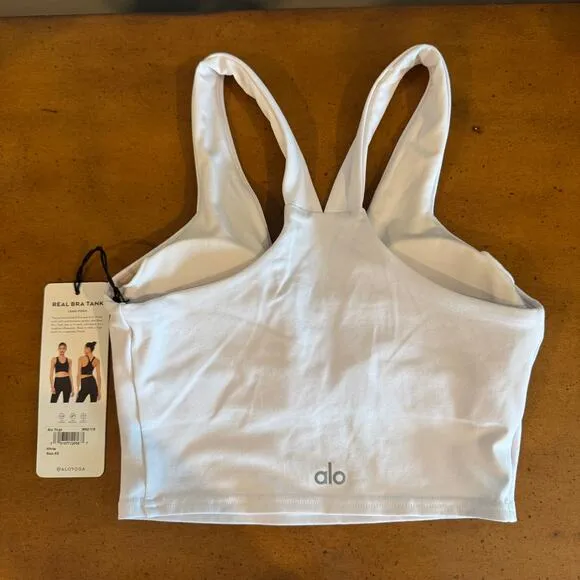 ALO Airbrush Real Bra Tank NWT White Retail $78 XS