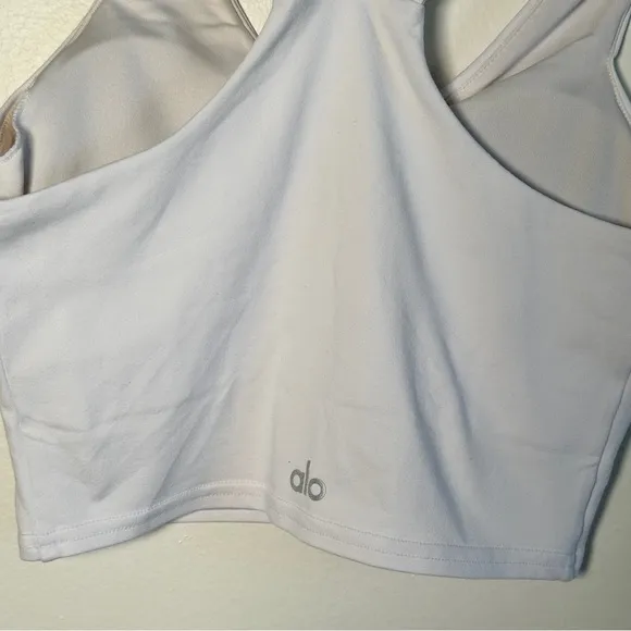 Alo Yoga Airbrush Real Bra Tank in white