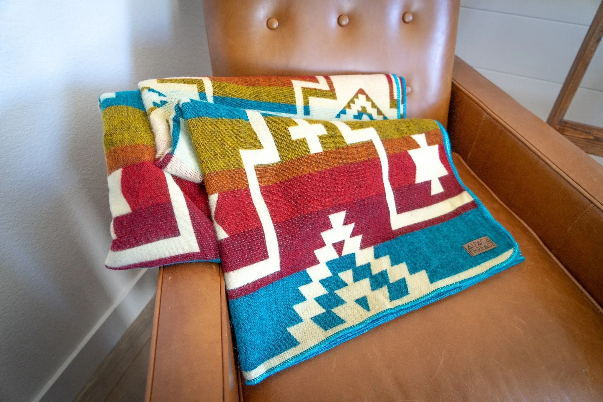 ANDEAN ALPACA WOOL BLANKET - SANTA FE (ECUADOR)