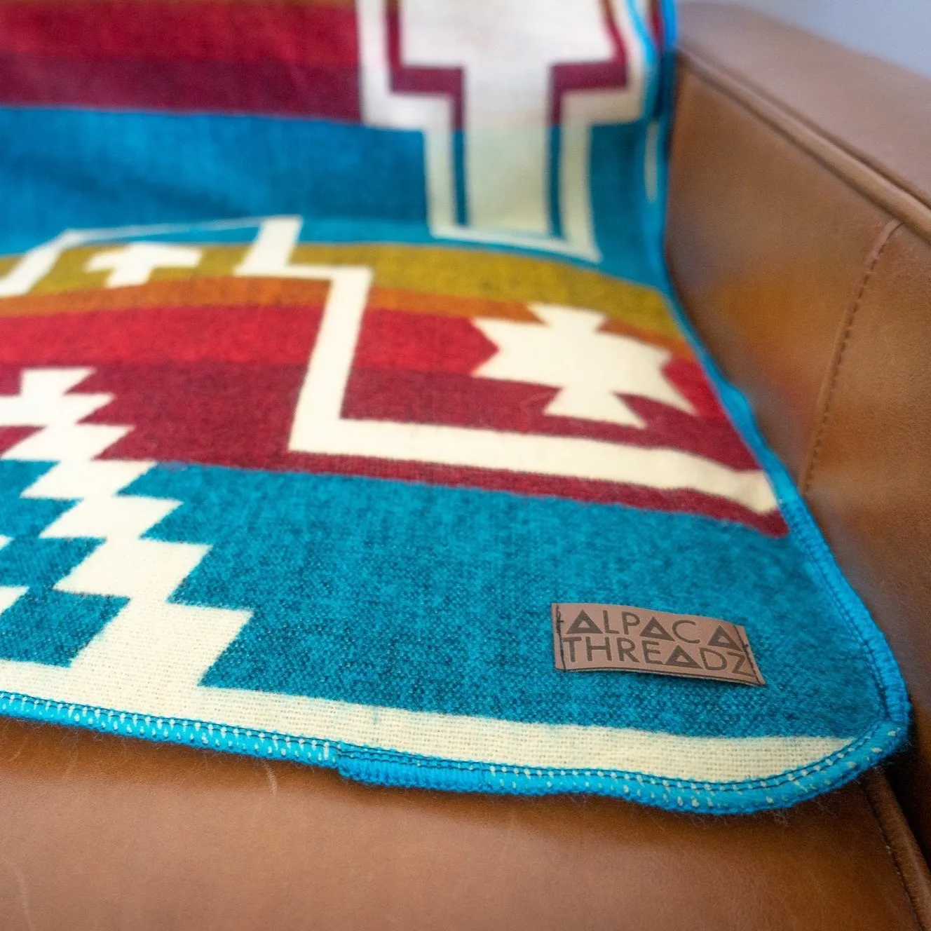 ANDEAN ALPACA WOOL BLANKET - SANTA FE (ECUADOR)