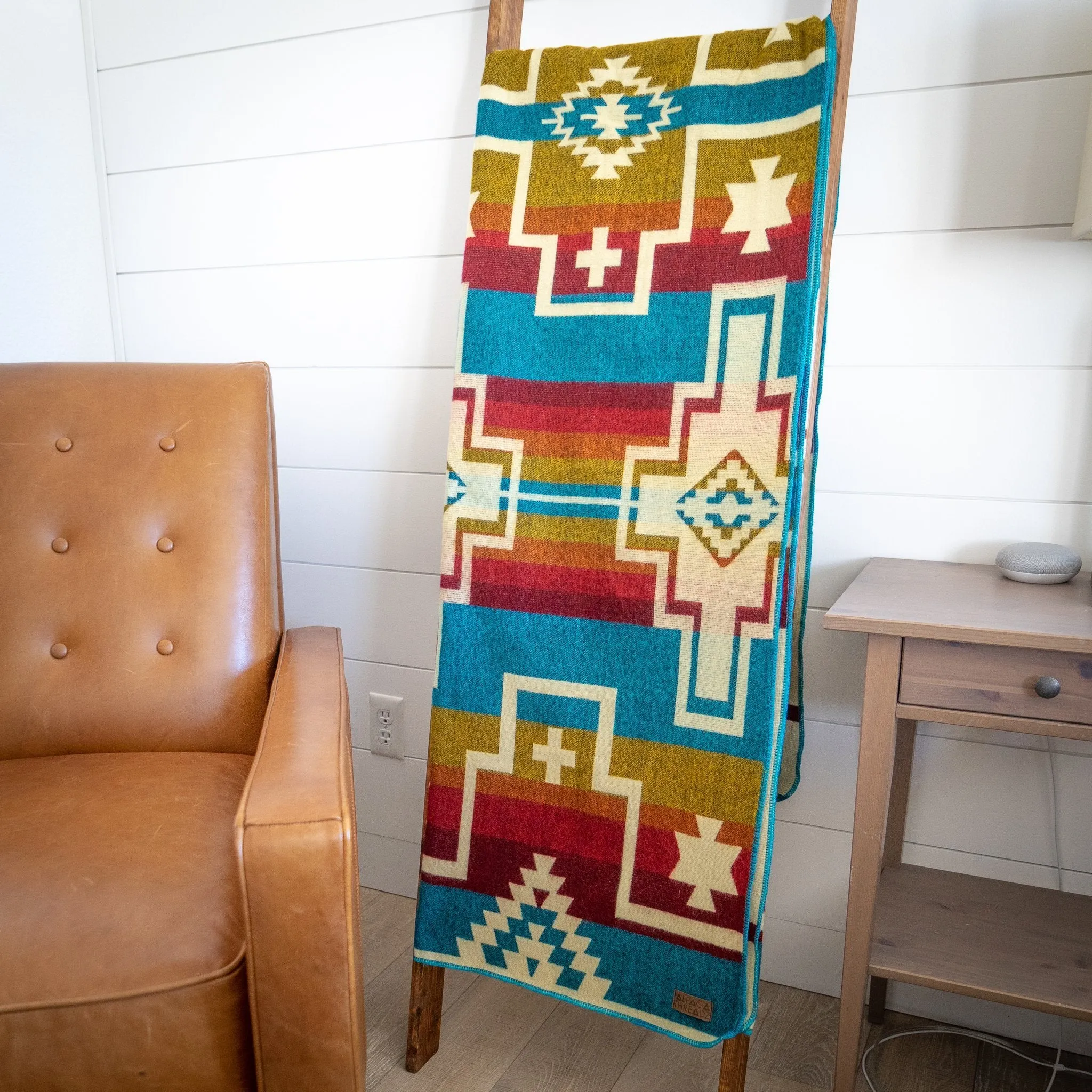 ANDEAN ALPACA WOOL BLANKET - SANTA FE (ECUADOR)