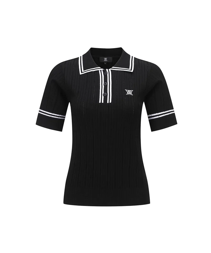 ANEW Golf Women's Collared Essential Short Sweater - Black