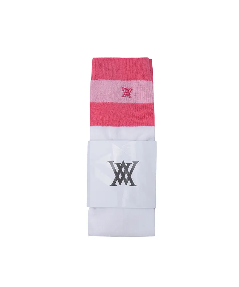 ANEW Golf Women's Three-Tone Knee Socks - Pink