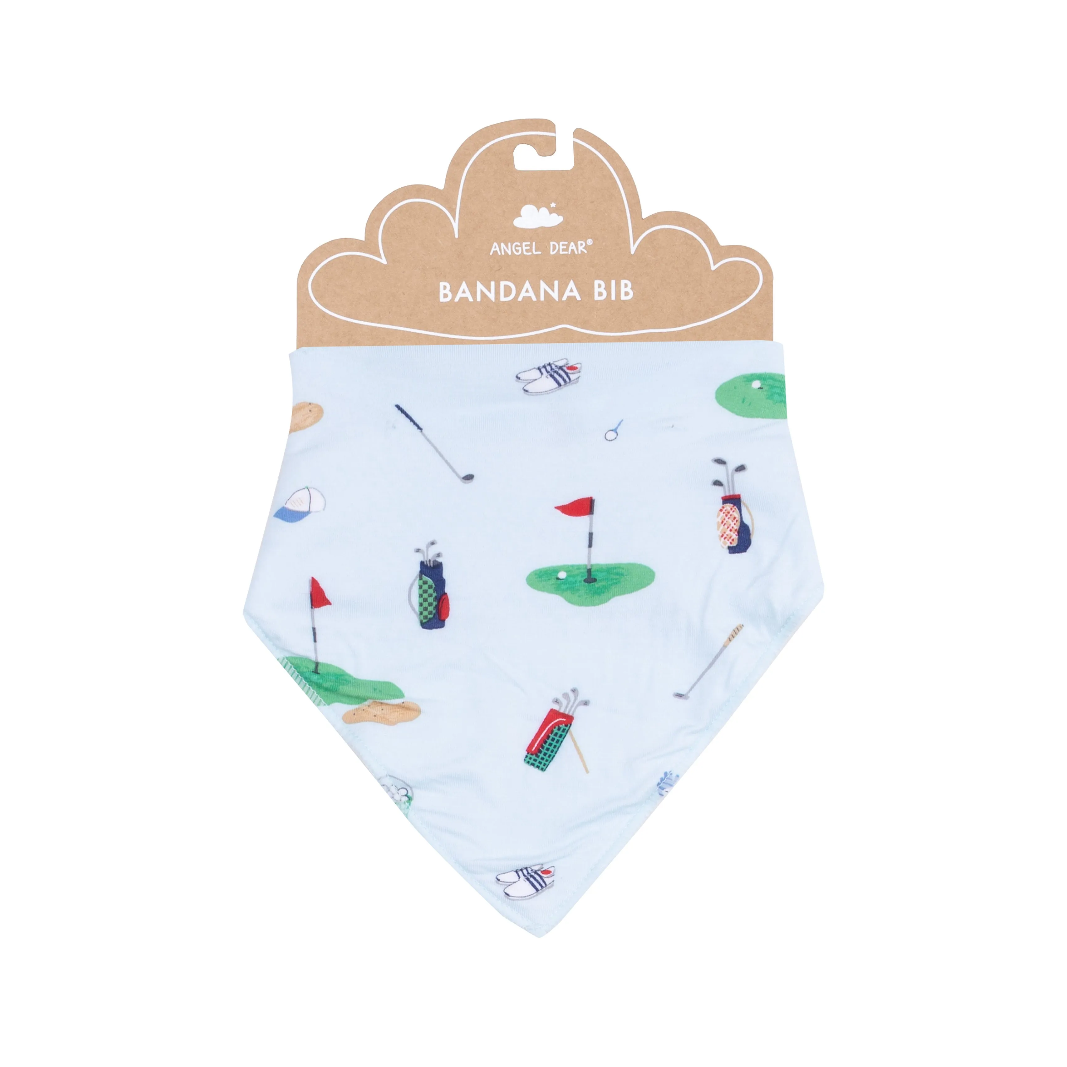 Angel Dear Bandana Bib - Golf Things Blue