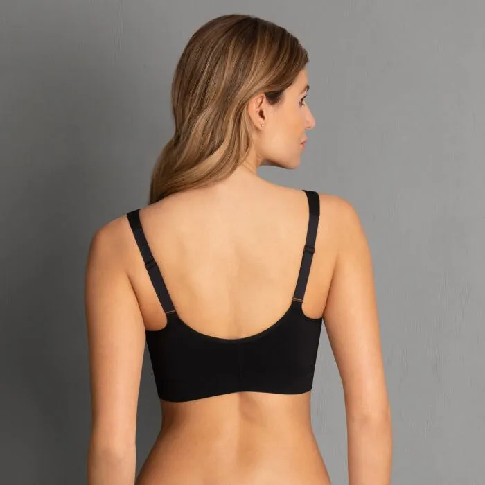 Anita Lynn Mastectomy Pocketed Bra Front Zipper - Black 5768X