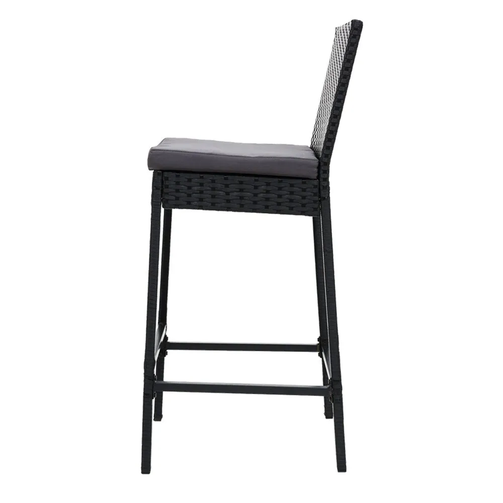 Aria - 2-Piece Outdoor Bar Stools Dining Chair Rattan Furniture