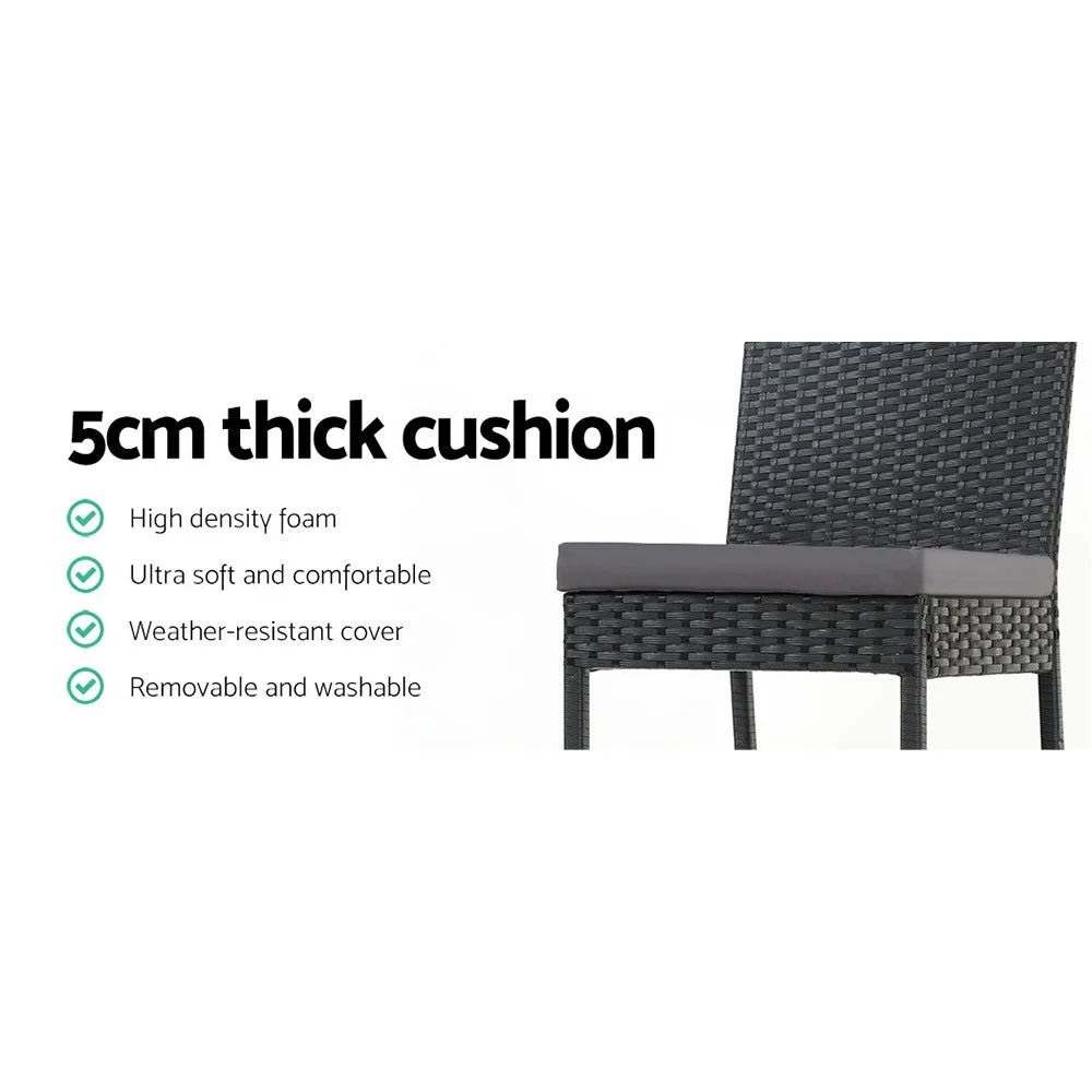 Aria - 2-Piece Outdoor Bar Stools Dining Chair Rattan Furniture