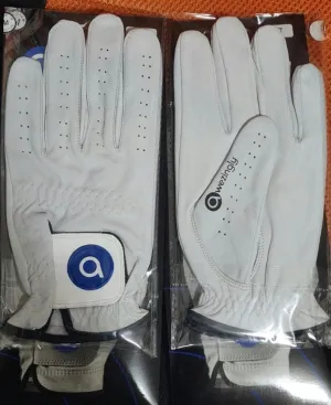 Awezingly Premium Quality Cabretta Leather Golf Glove for Men - White (XXL) - ONLINE ONLY