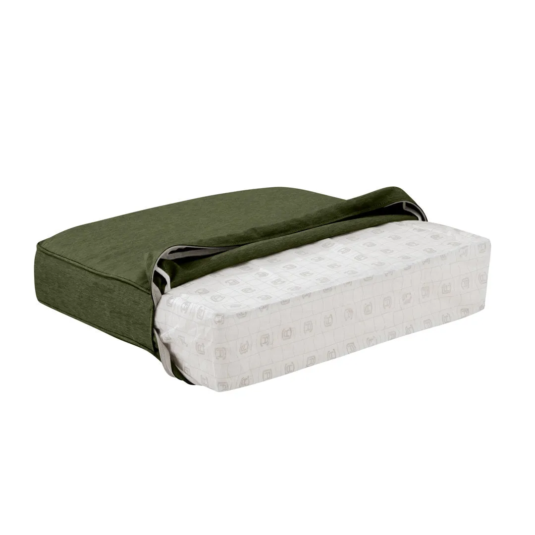Ayvion Outdoor Seat Cushion Arlmont & Co. Cushion Color: Fern Green Size: 48" W x 18" D