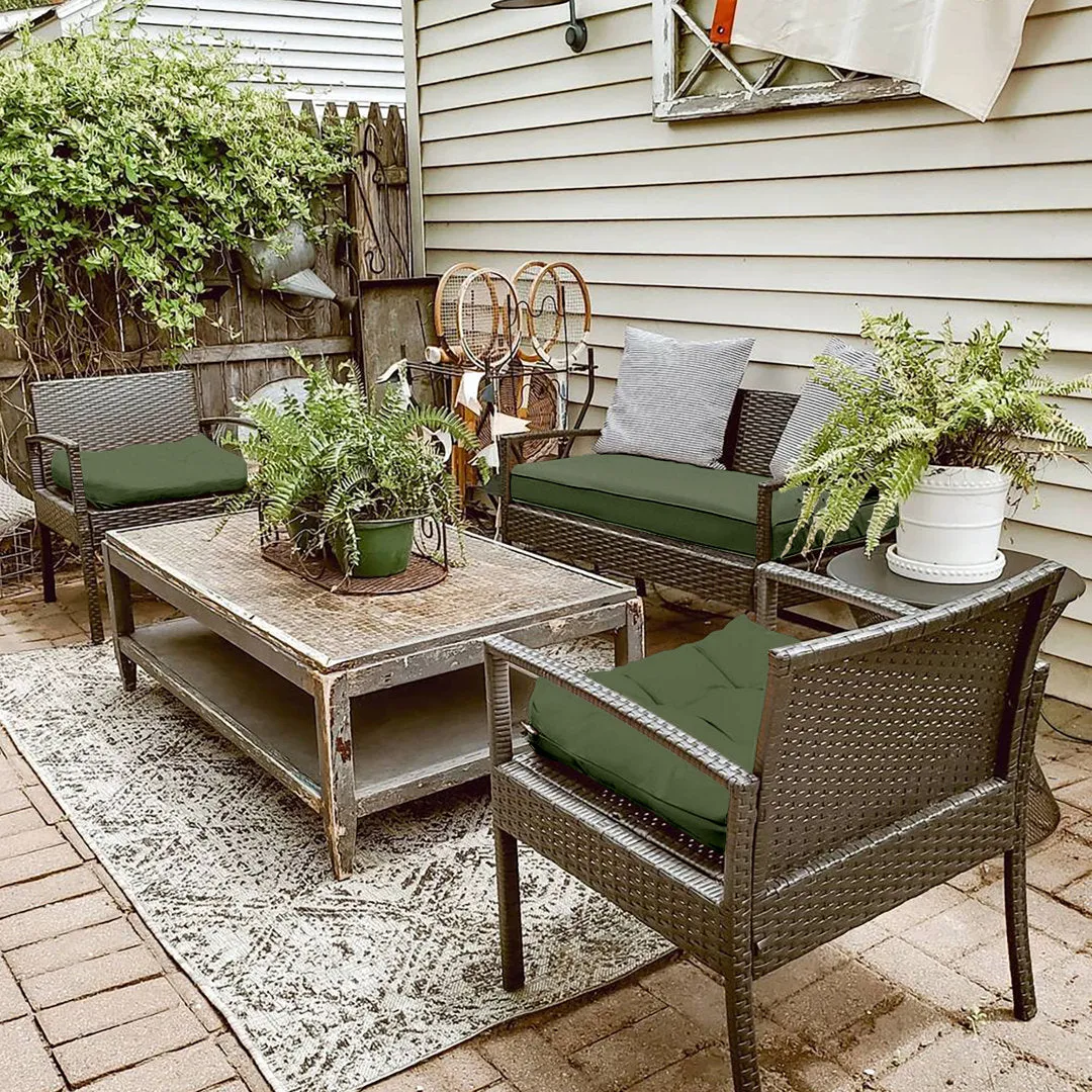 Ayvion Outdoor Seat Cushion Arlmont & Co. Cushion Color: Fern Green Size: 48" W x 18" D