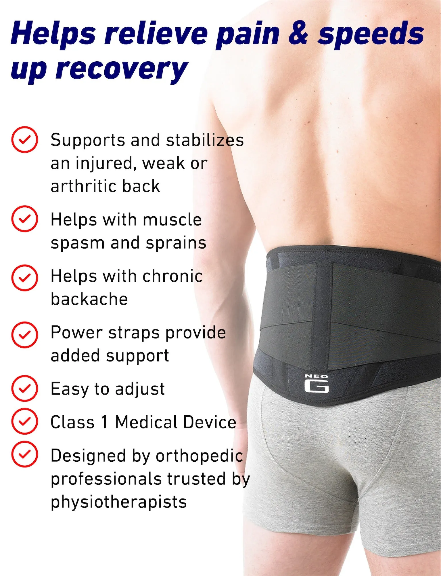 Back Brace with Power Straps