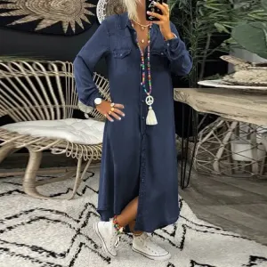 B&S | Lightweight & Flattering Denim Summer Dress – Stylish Floral Design for Versatile Summer Outfits