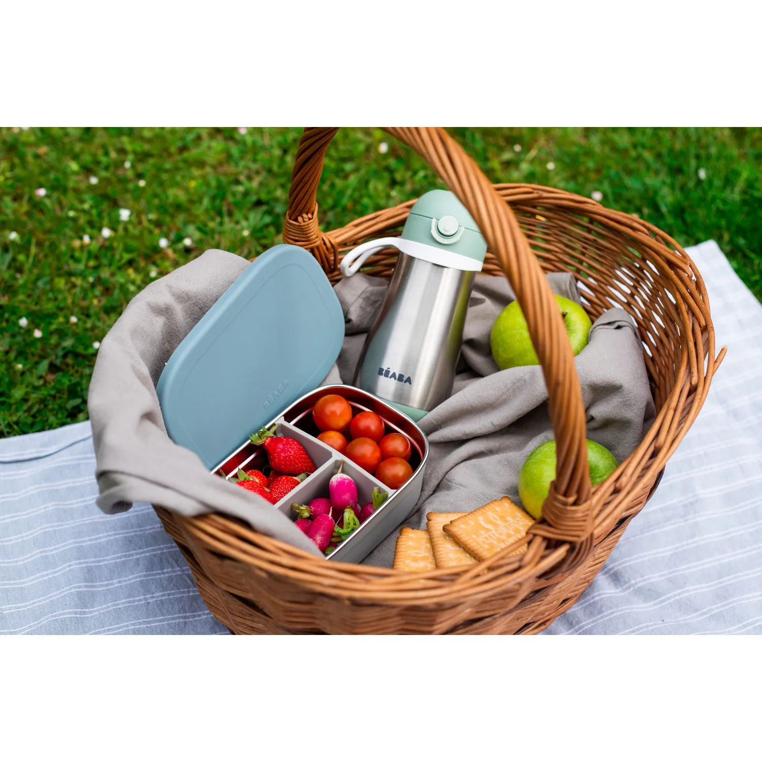 Beaba Stainless Steel Lunch Box - Baltic Blue