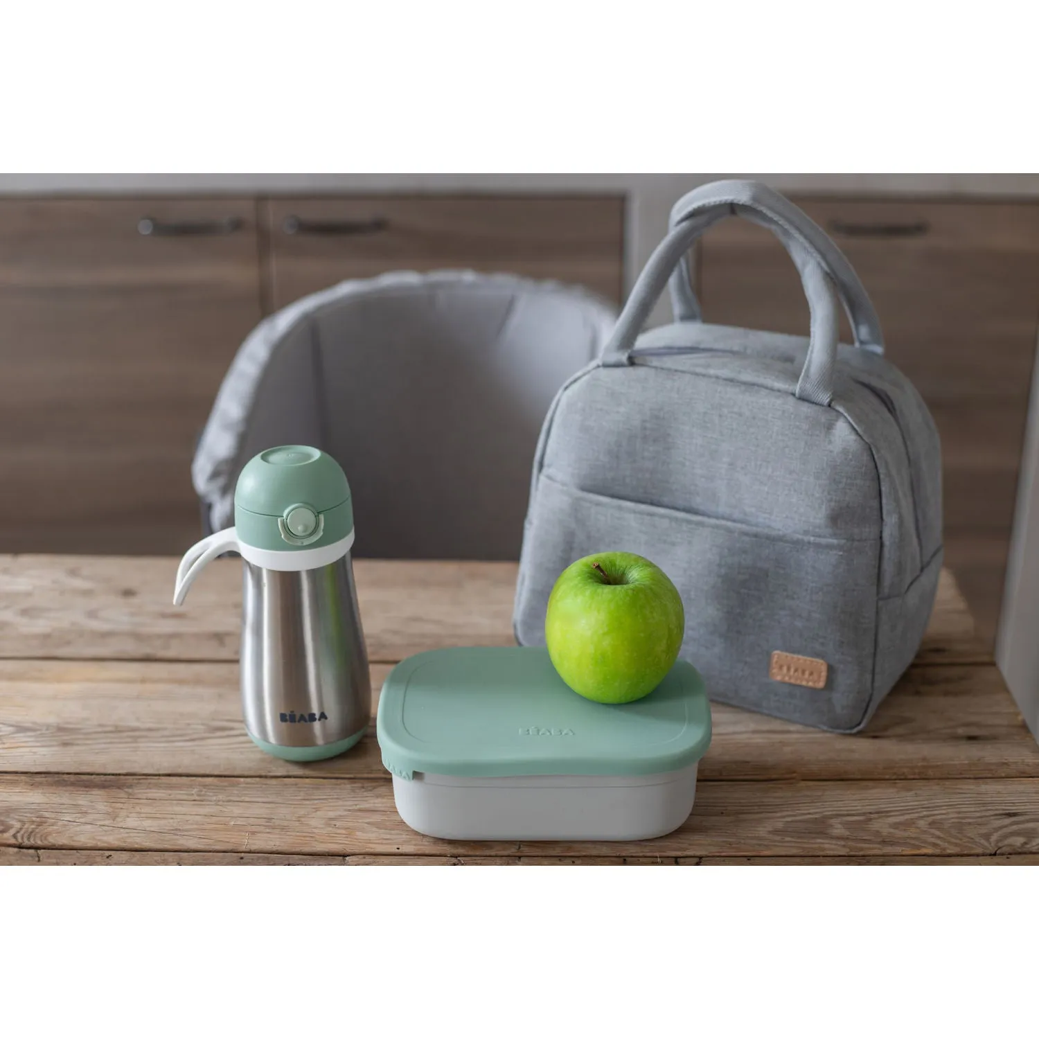 Beaba Stainless Steel Lunch Box - Sage Green