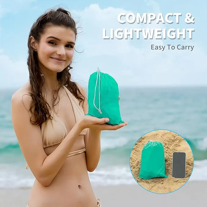 Beach Blanket, 83''*79''(210 * 200cm) Waterproof Sandproof Picnic Blankets for 3-5 Adults, Oversized Lightweight Beach Mat, Big & Compact Picnic Mat for Travel, Camping, Hiking, Beach
