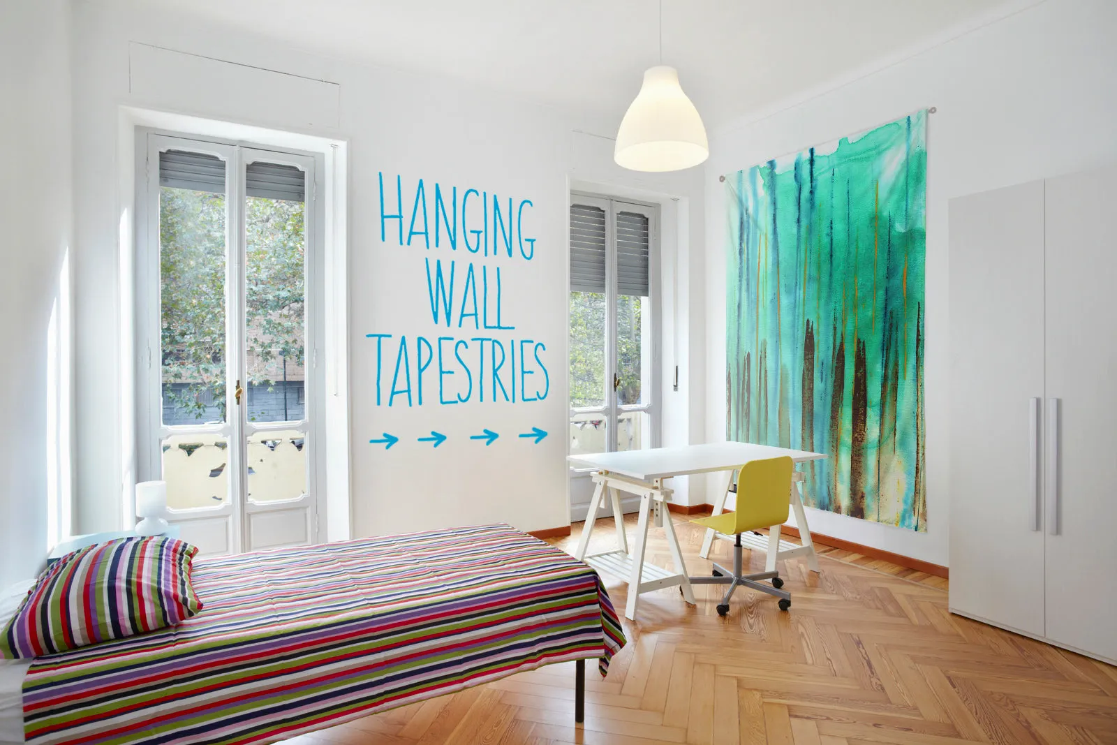 Beach Fence Wall Tapestry