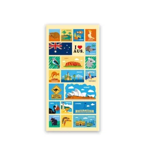 Beach Towel Flora Fauna Icons