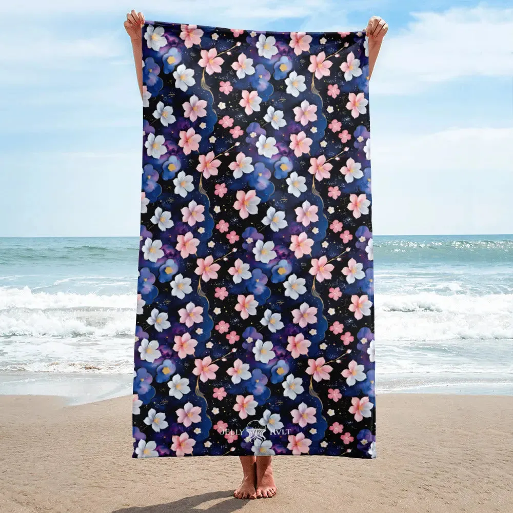 Beach Towel - Midnight Sakura