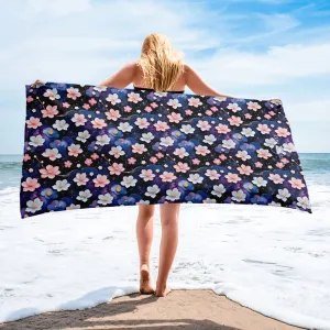 Beach Towel - Midnight Sakura