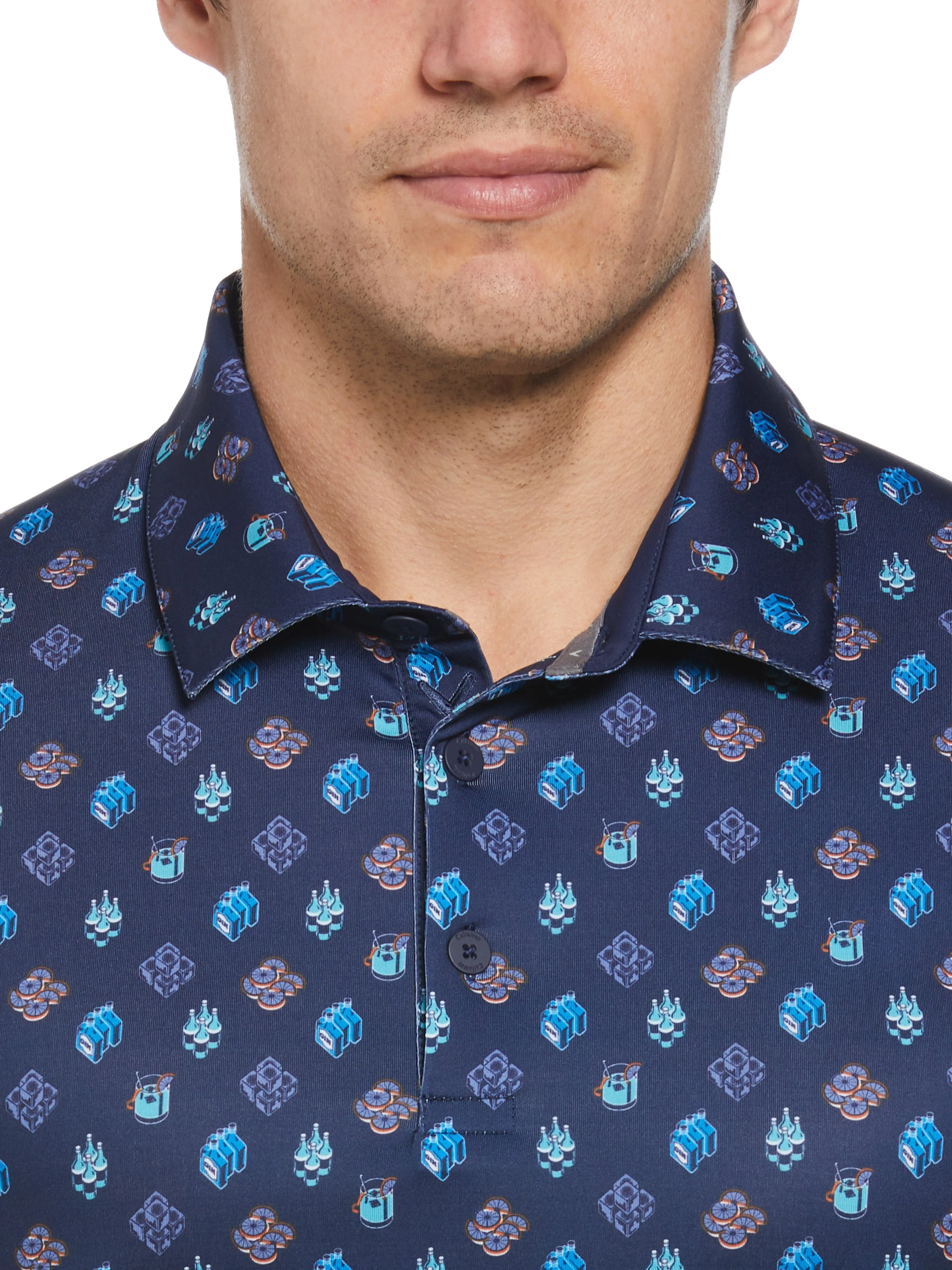 Big & Tall Negroni Print Golf Polo