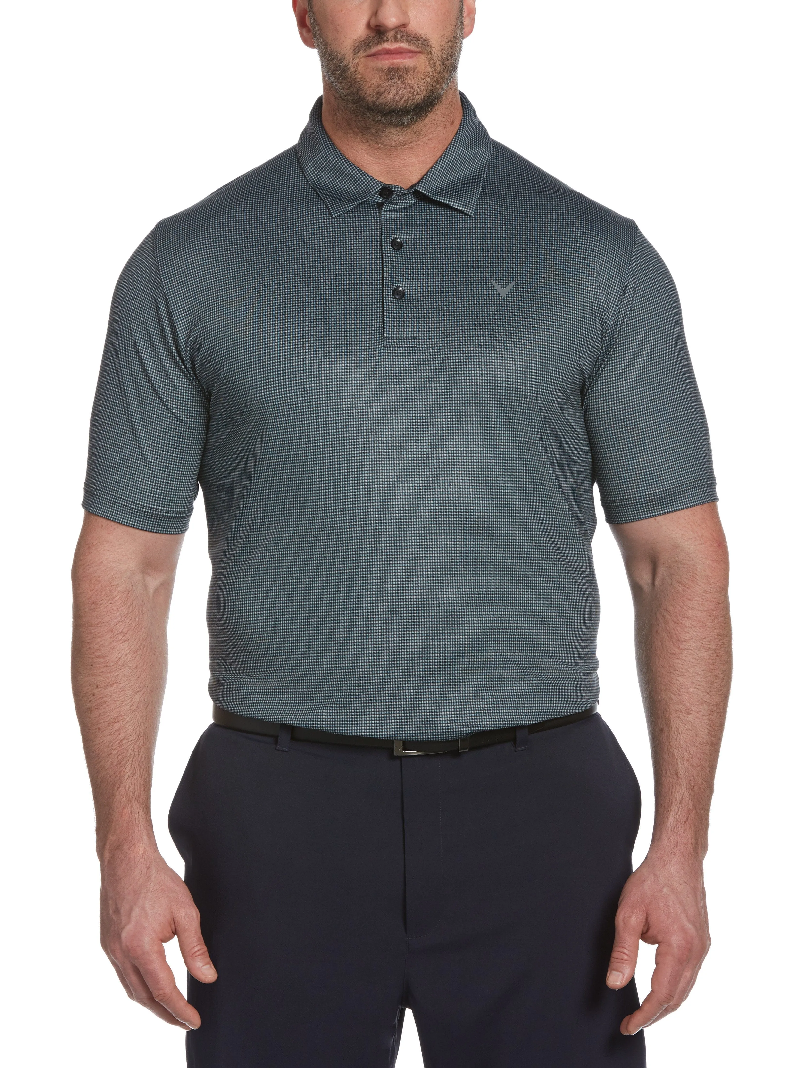 Big & Tall Tattersall Swing Tech™ Polo