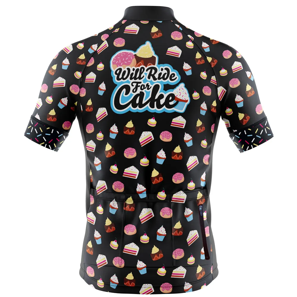 Big and Tall Mens Will Ride For Cake Cycling Jersey