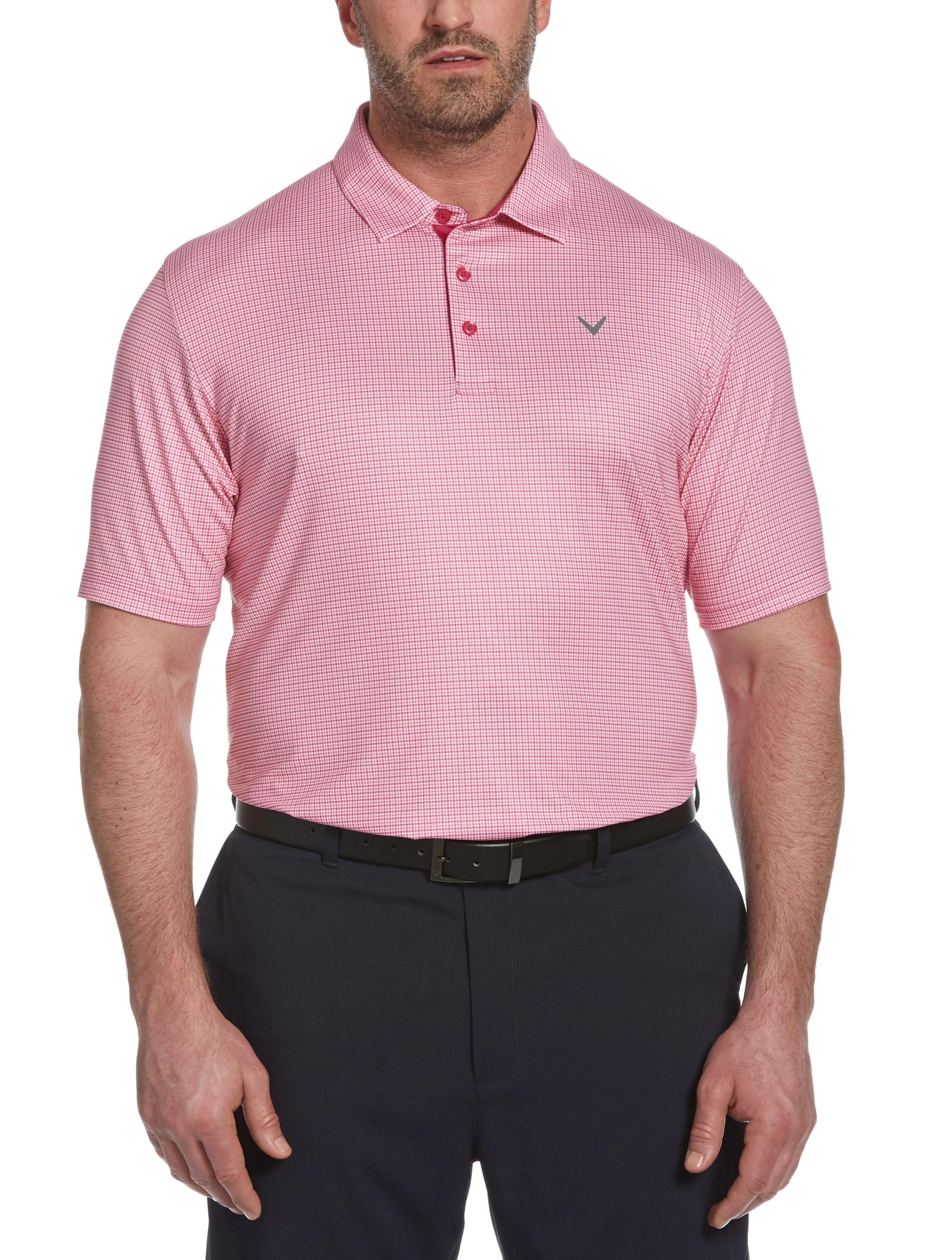 Big Tall Tattersall Swing Tech™ Polo