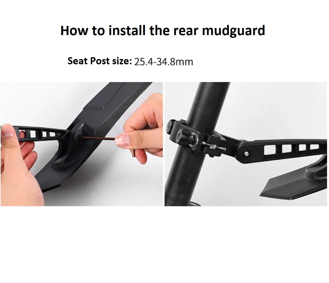 Bike Bicycle Mudguards SB-328 - Front (Fork mounted)   Rear (Seatpost mounted)