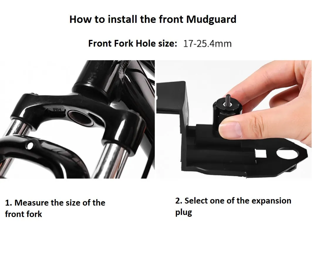 Bike Bicycle Mudguards SB-328 - Front (Fork mounted)   Rear (Seatpost mounted)