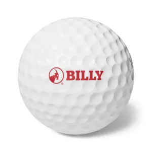 BILLY Golf Balls, 6pcs (Red Horizontal Logo)
