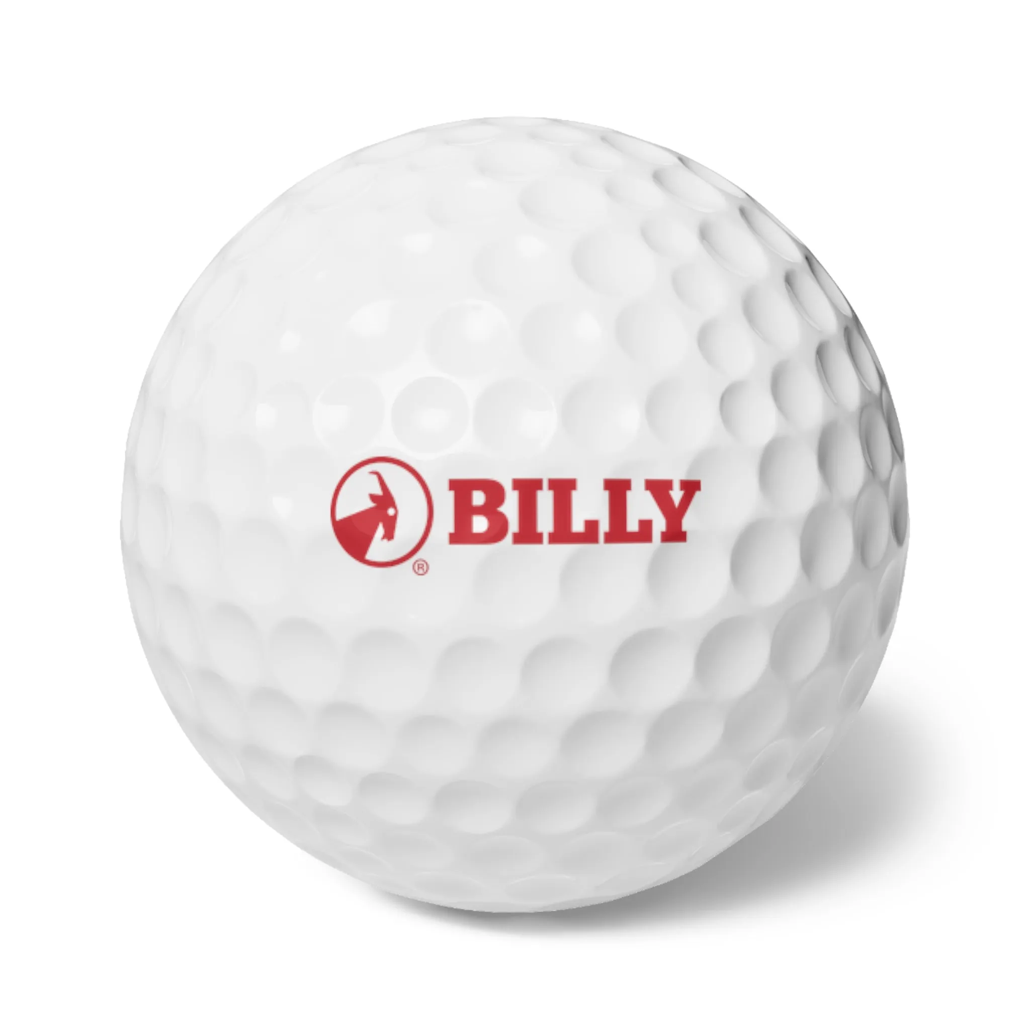 BILLY Golf Balls, 6pcs (Red Horizontal Logo)