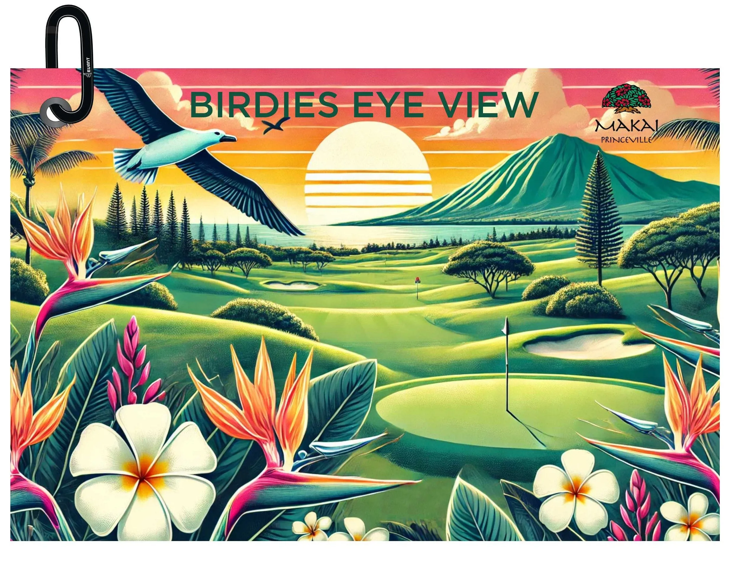 Birdies Eye View Golf Towel