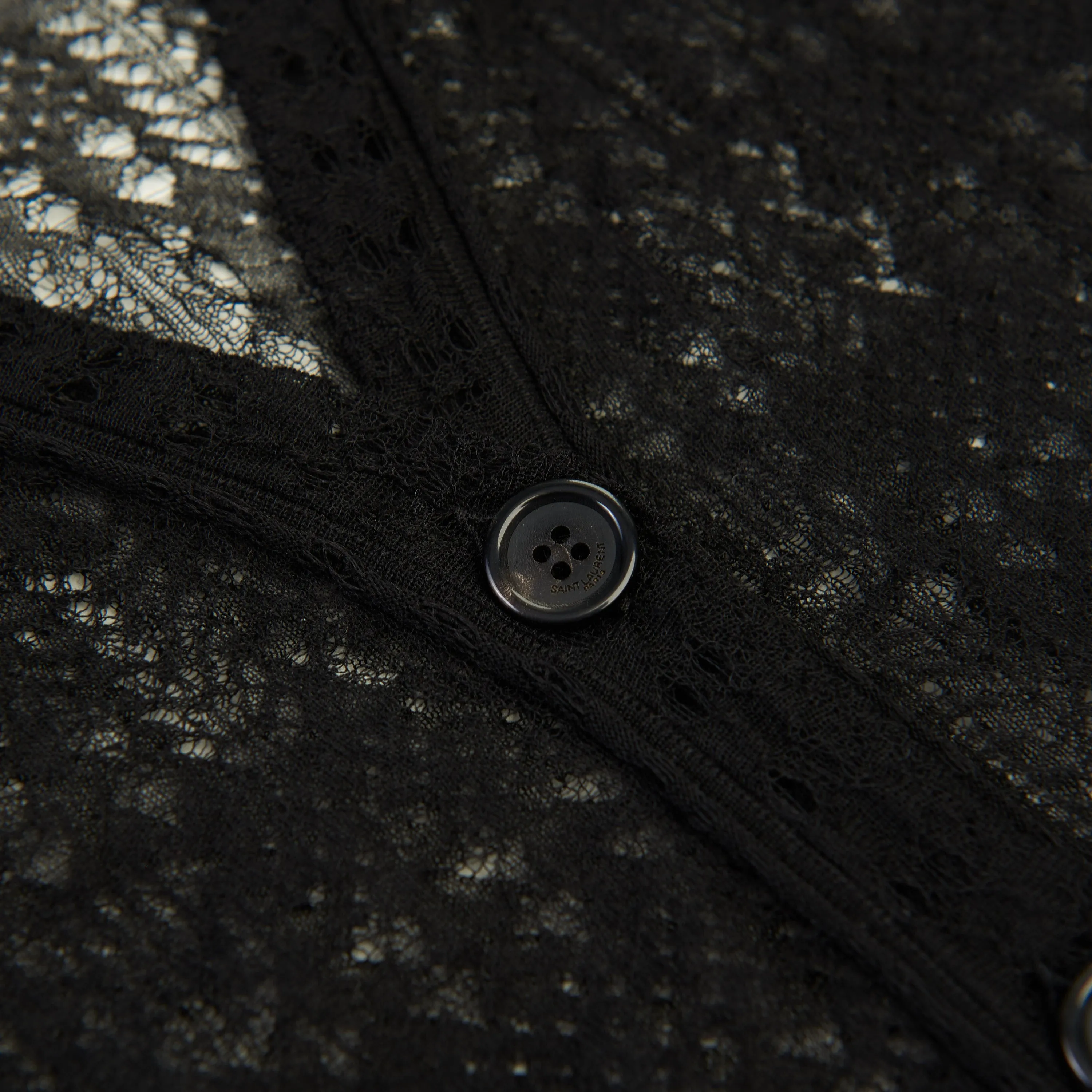 Black Patterned Semi-Sheer Cardigan