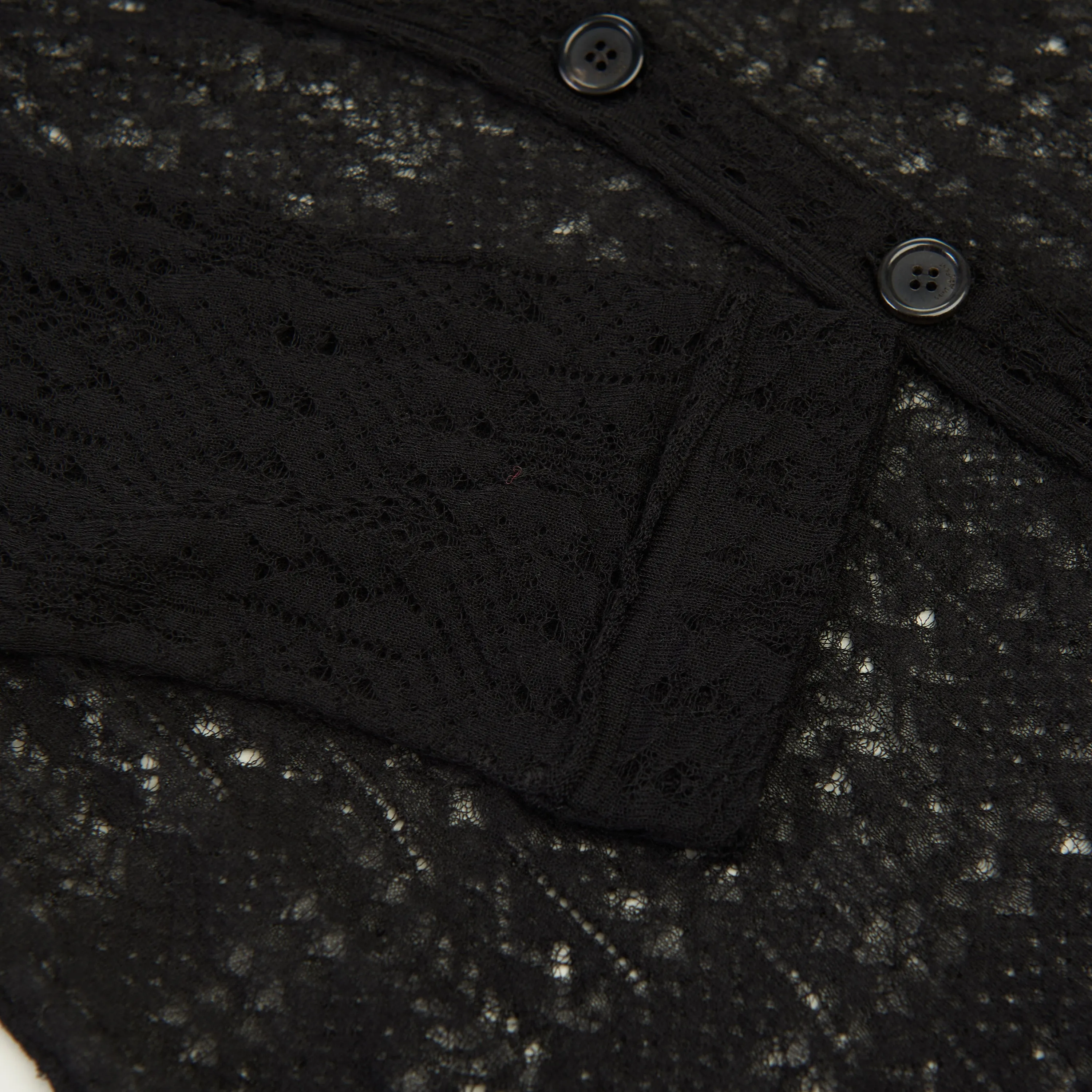 Black Patterned Semi-Sheer Cardigan