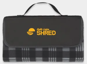 Black Shred Picnic Blanket