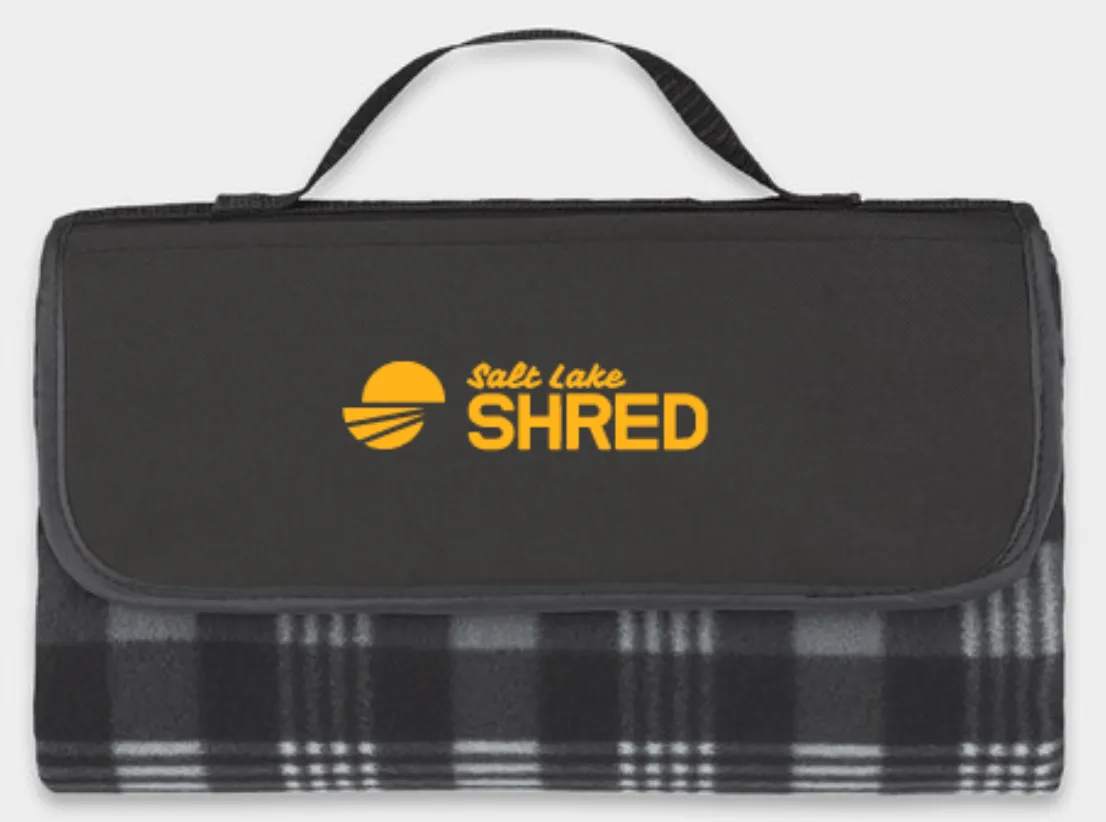 Black Shred Picnic Blanket