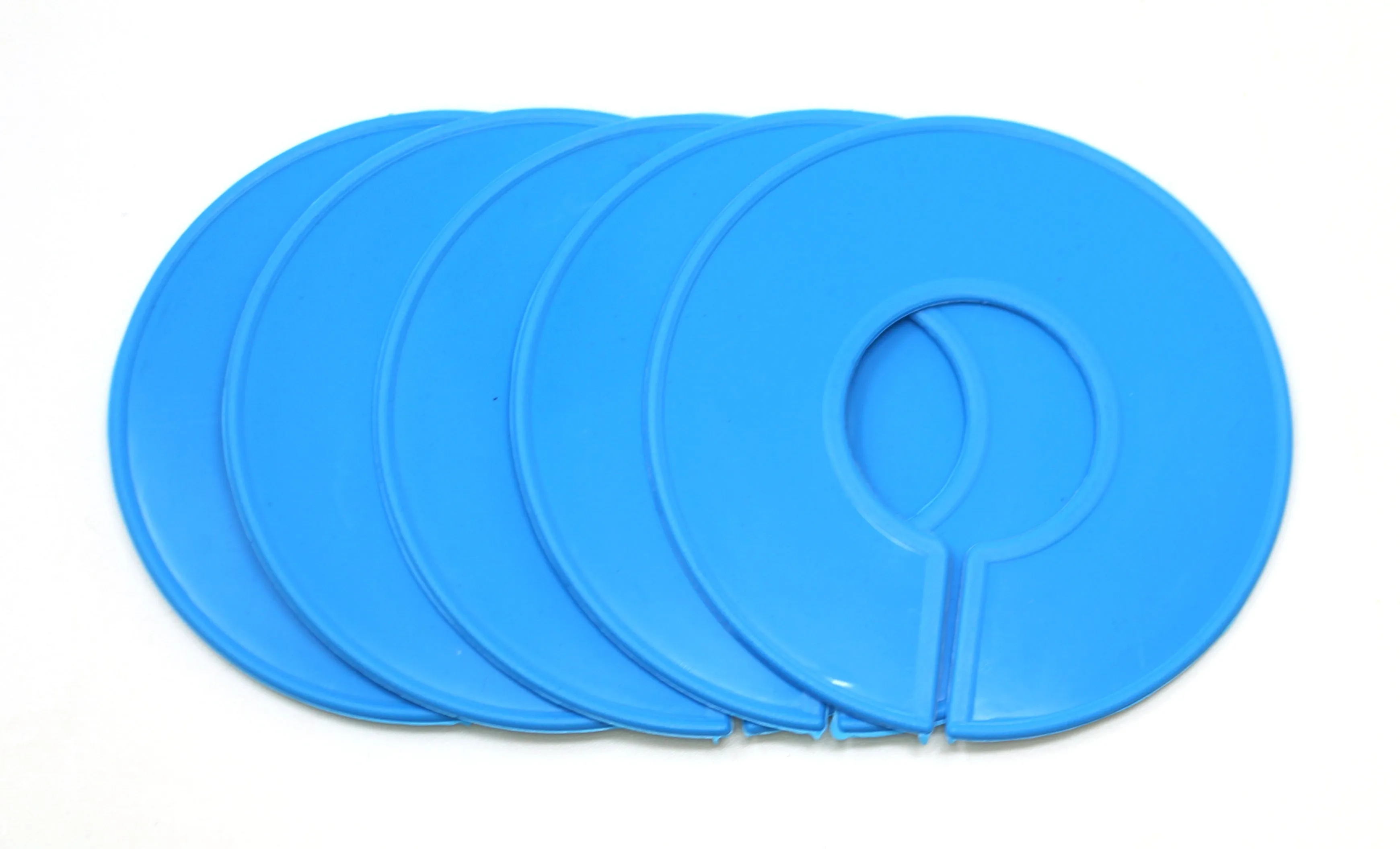 Blue Round Plastic Rack Size Dividers for round & square rods - 20 Pack