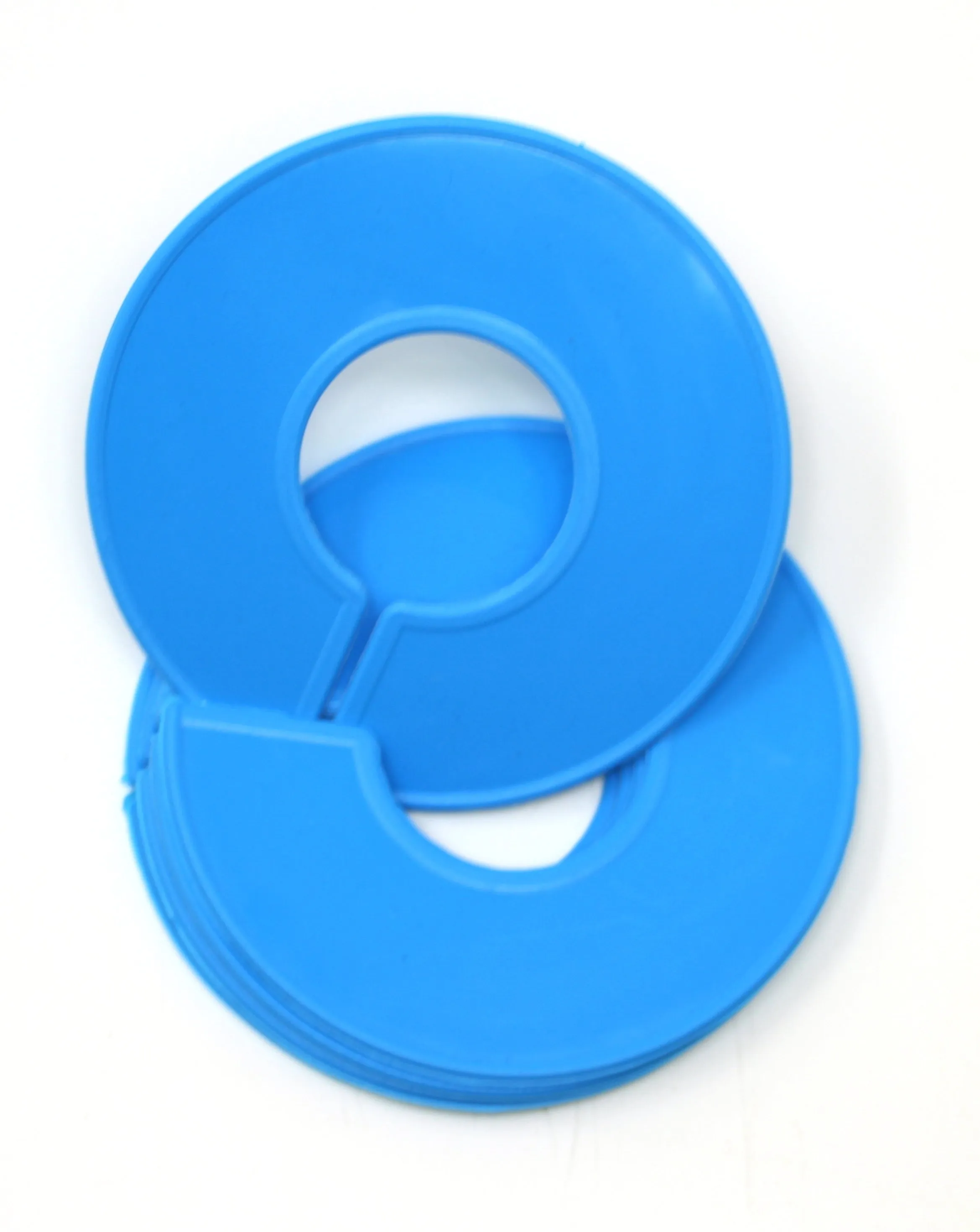 Blue Round Plastic Rack Size Dividers for round & square rods - 20 Pack
