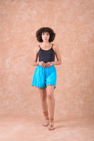Boho Shorts With Patterned Border