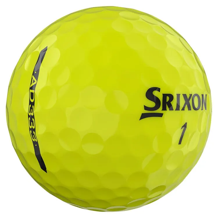 Bolas de golf amarillas Srixon AD333, paquete de 12