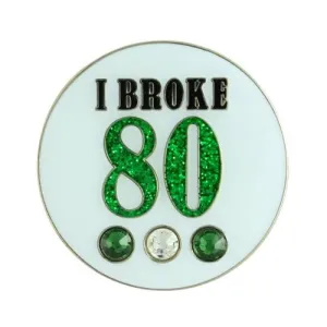 Bonjoc Ladies I Broke 80 Ball Marker I Broke 80 (IB-80)