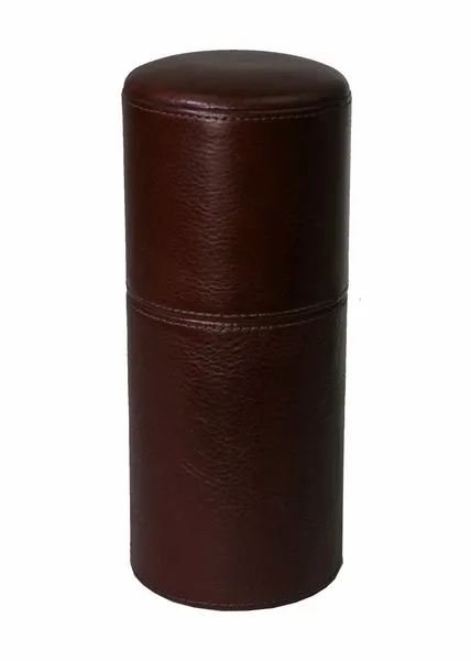 Brizard and Co. The Cylinder Desk Humidor - Chocolate Leather