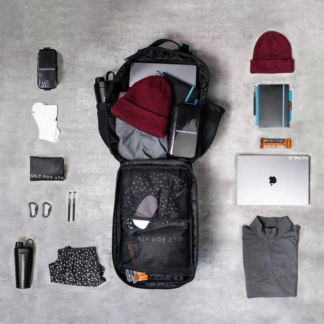 Built for Athletes - Gym Backpack - 25L (Medium) - Black & Aqua