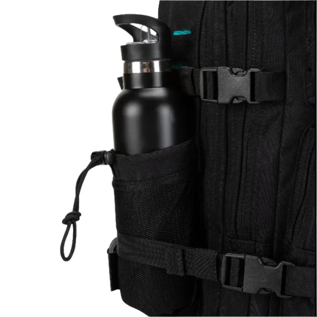 Built for Athletes - Gym Backpack - 25L (Medium) - Black & Aqua