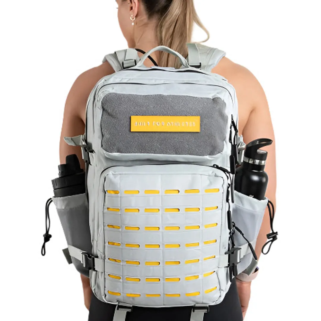 Built for Athletes - Gym Backpack - 45L (Large) - Grey & Lime
